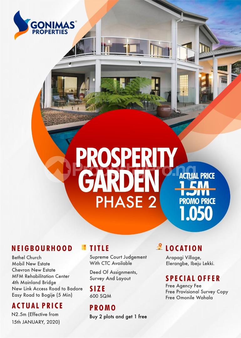 Land for sale Arapagi Village, Elerangbe Arapagi Oloko Ibeju-Lekki Lagos