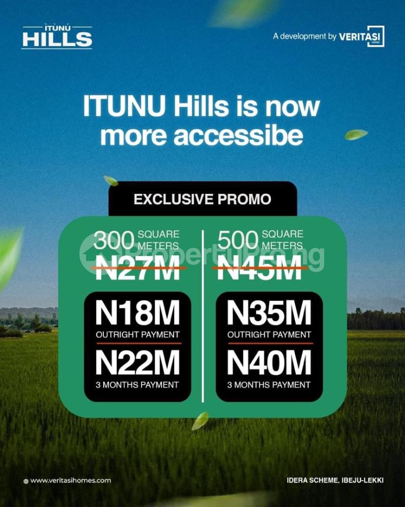 Land for sale The Itunu Hills Estate, Ibeju-Lekki Lagos