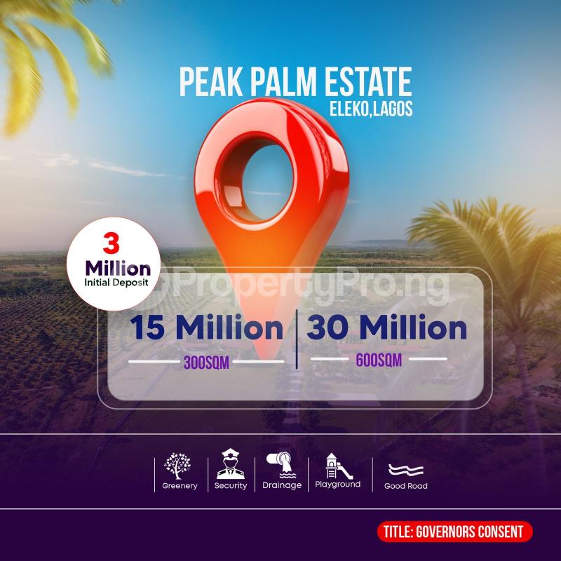Land for sale Peak Palm Estate, Eleko Ibeju-Lekki Lagos