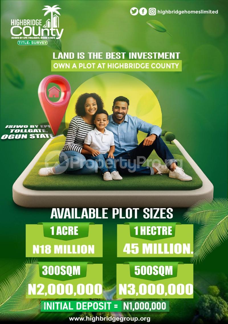 Land for sale Highbride County, Ijebu Ode Ogun
