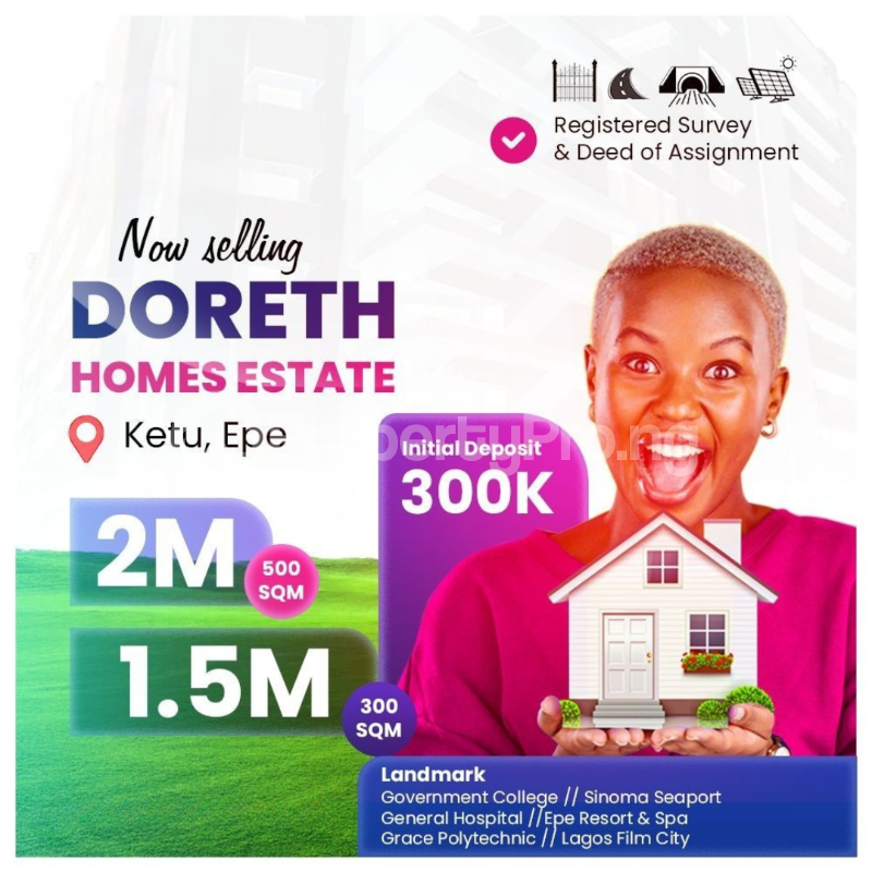 Land for sale Ketu Epe/ Doreth Home Estate/ Grace Polytechnic Epe Lagos