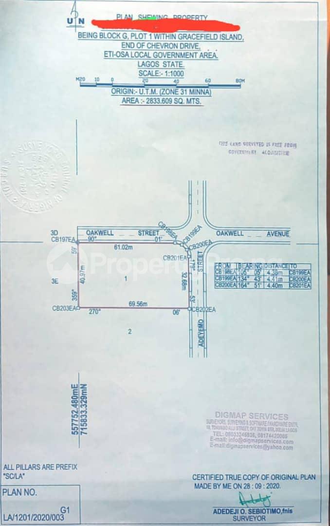 Land for sale chevron Lekki Lagos
