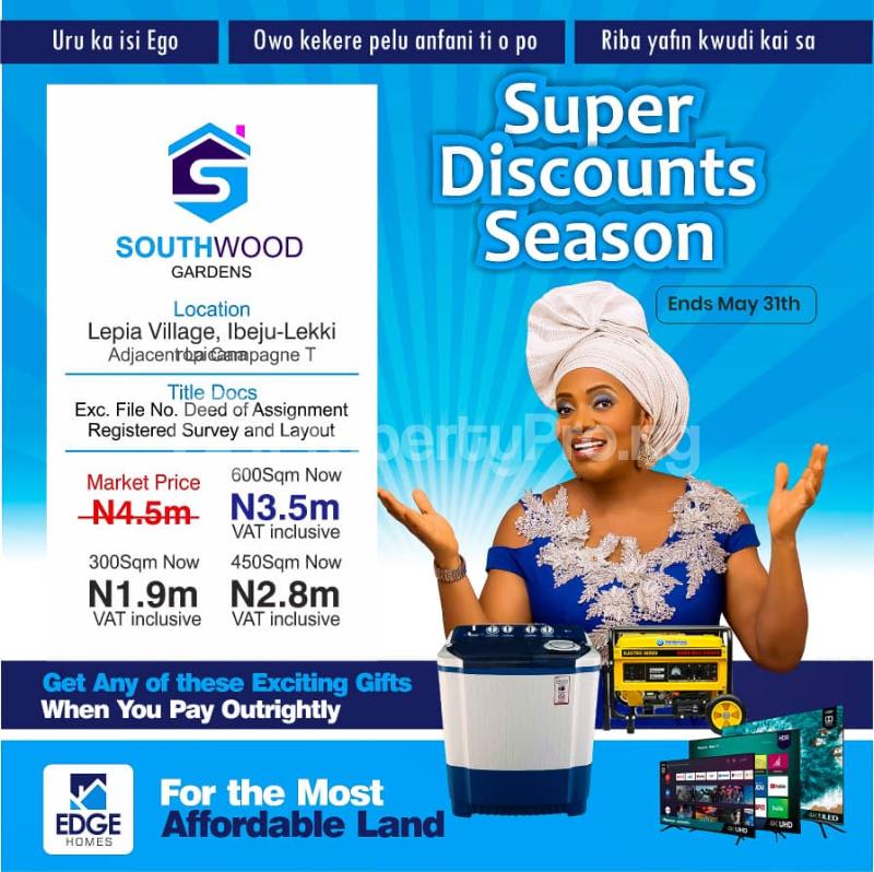 Land for sale South Wood Gardens Lapia Village, Ibeju Lekki Adjacent La Champagne Tropicana LaCampaigne Tropicana Ibeju-Lekki Lagos