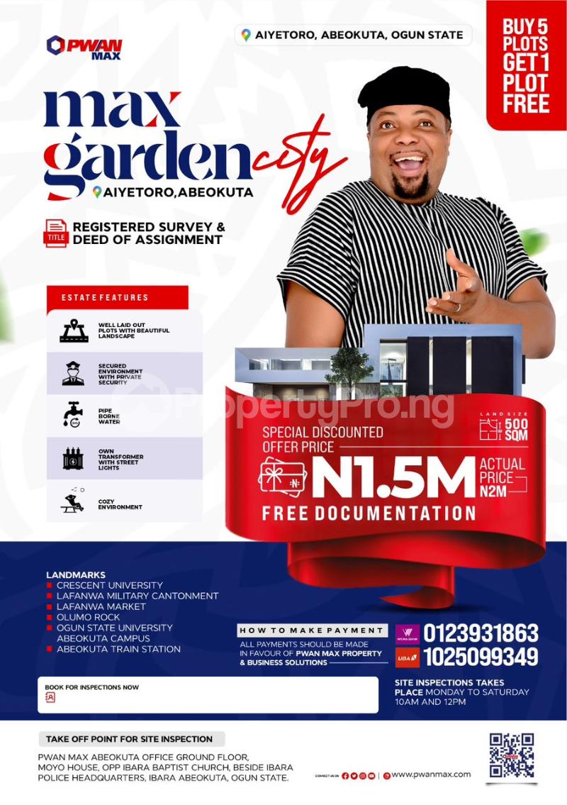 Land for sale ?*ogun State University* A Hub Of Education And Innovation! ?*crescent University* A Respected Institution Enhancing The Neighborhood’s Appeal. ?*lafanwa Military Cantonment* ?*lafanwa Market* ?*abeokuta Campus* Abeokuta Ogun