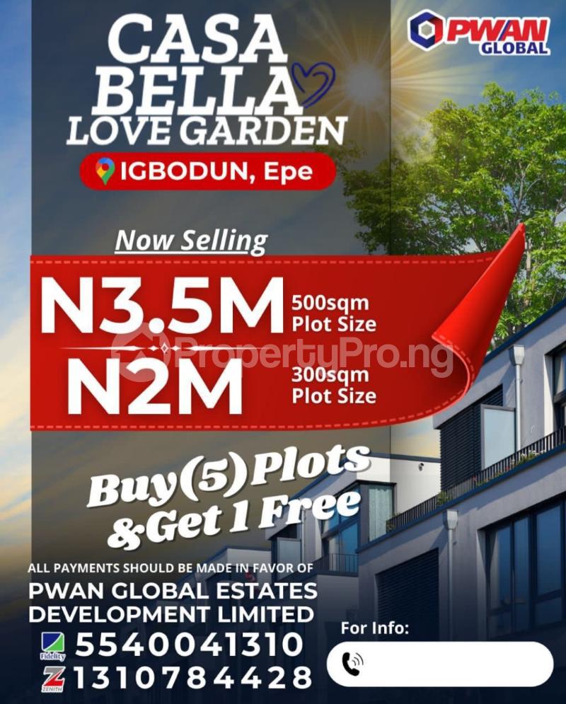 Land for sale Igbodun Epe Epe Lagos