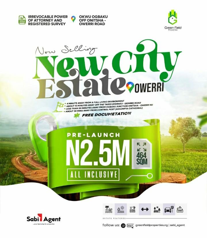 Land for sale ??? Okwu Ogbaku Off Onitsha Owerri Road ??? 4 Minute Away From A Full Living Environment ??? About 10 Minutes Away Off The Tared (ogbaku Izombe) Road. Owerri Imo - 0