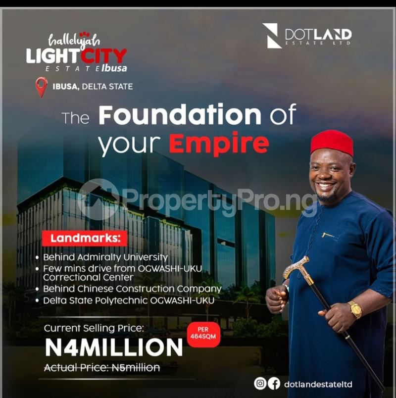 Land for sale Ibusa Behind Admiralty University Asaba Delta