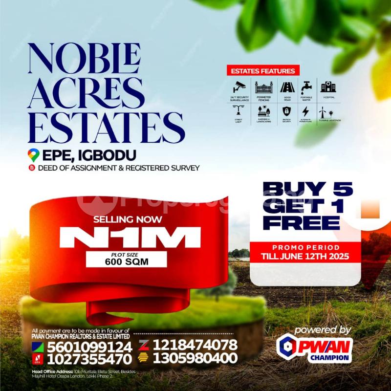 Land for sale Lagos State Center For Rural Development Agency Epe Lagos - 0