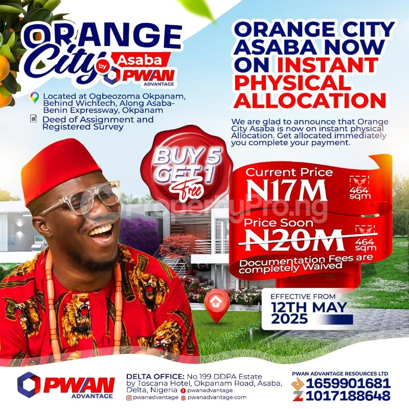 Land for sale Okpanam Asaba Delta