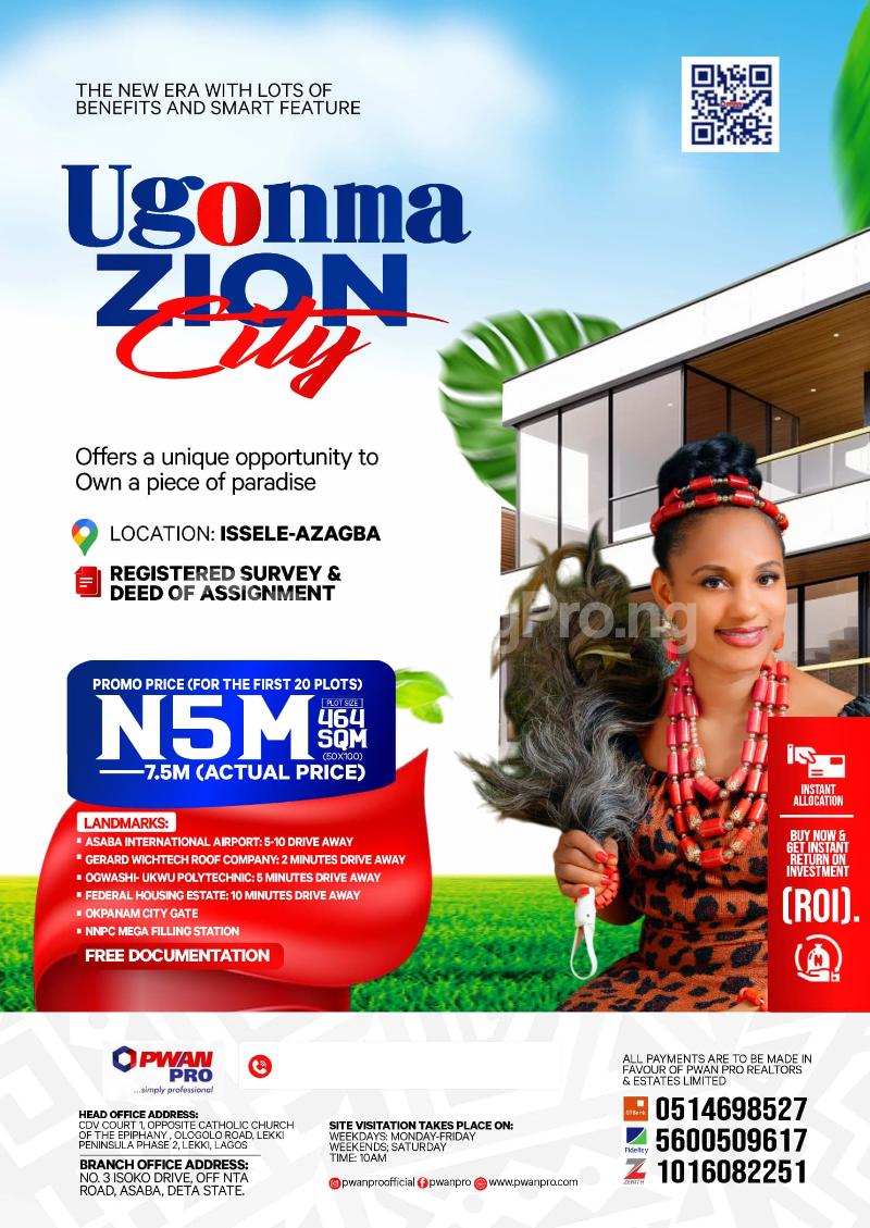 Land for sale ??? *okpanam City Gate* ? *nnpc Mega Filling Station* ??? *asaba International Airport* ??? *witchtech Roofing Sheet Company* ?? *graceville International Academy* ?? *ogwashi Uku Polytechnic Junction Asaba Delta