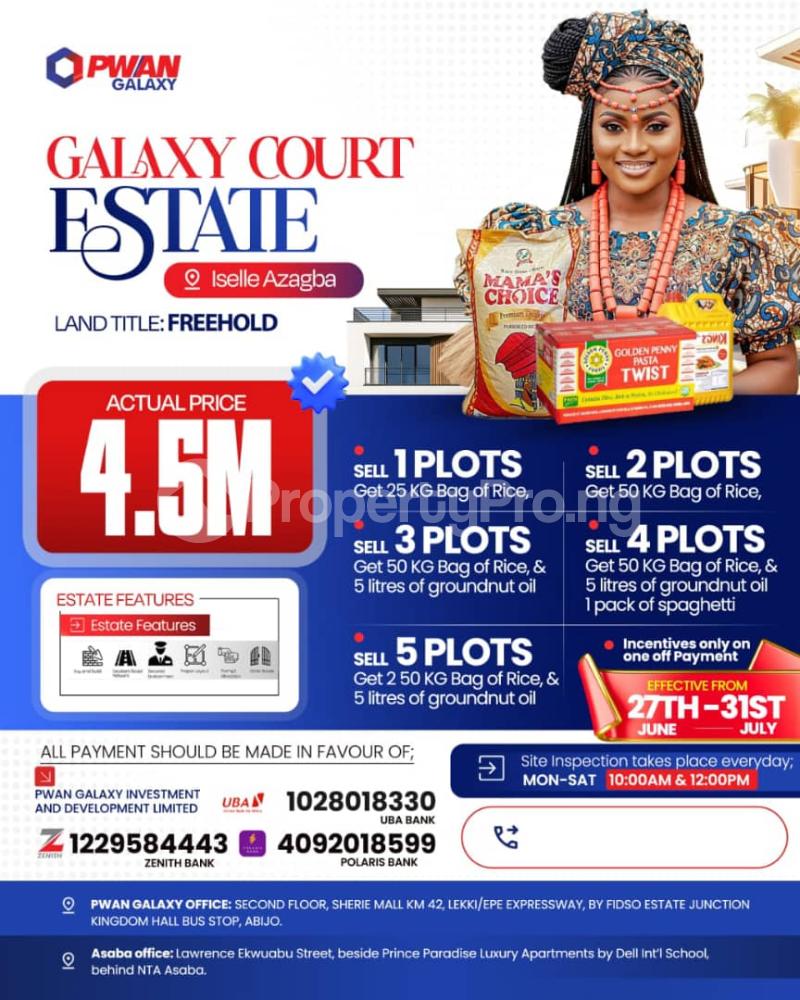 Land for sale Iselle Azagba Asaba Delta