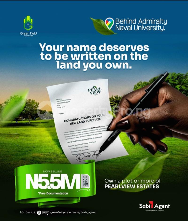 Land for sale Behind Admiralty Naval University Asaba Delta