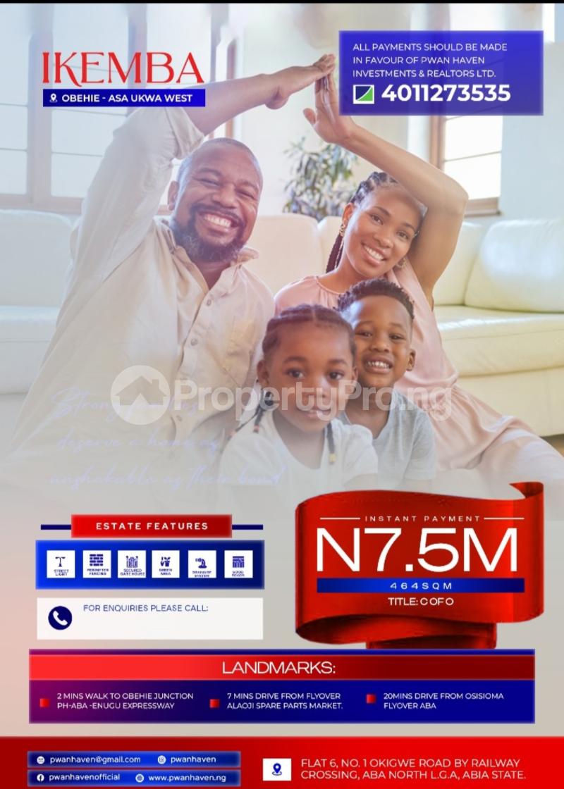 Land for sale 2min Walk To Obehie Junction Portharcourt Aba Enugu Expressway Osisioma Abia