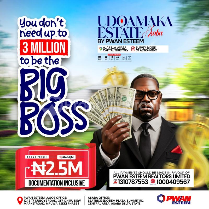 Land for sale Ajaji Illa, Asaba Capital Territory. Asaba Delta