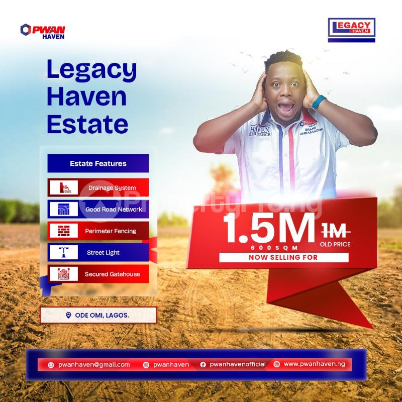 Land for sale Ode Omi Free Trade Zone Ibeju-Lekki Lagos