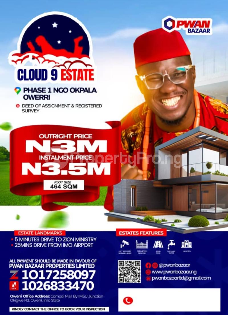 Land for sale 5min To Zion Ministry Ngo Okpala Ngor-Okpala Imo