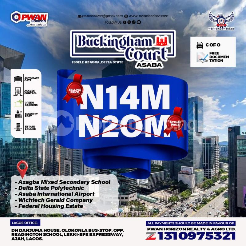 Land for sale Asaba International Airport, Wichtech Gerrard Company, Ogwashi Ukwu Poly, Etc. Asaba Delta - 0