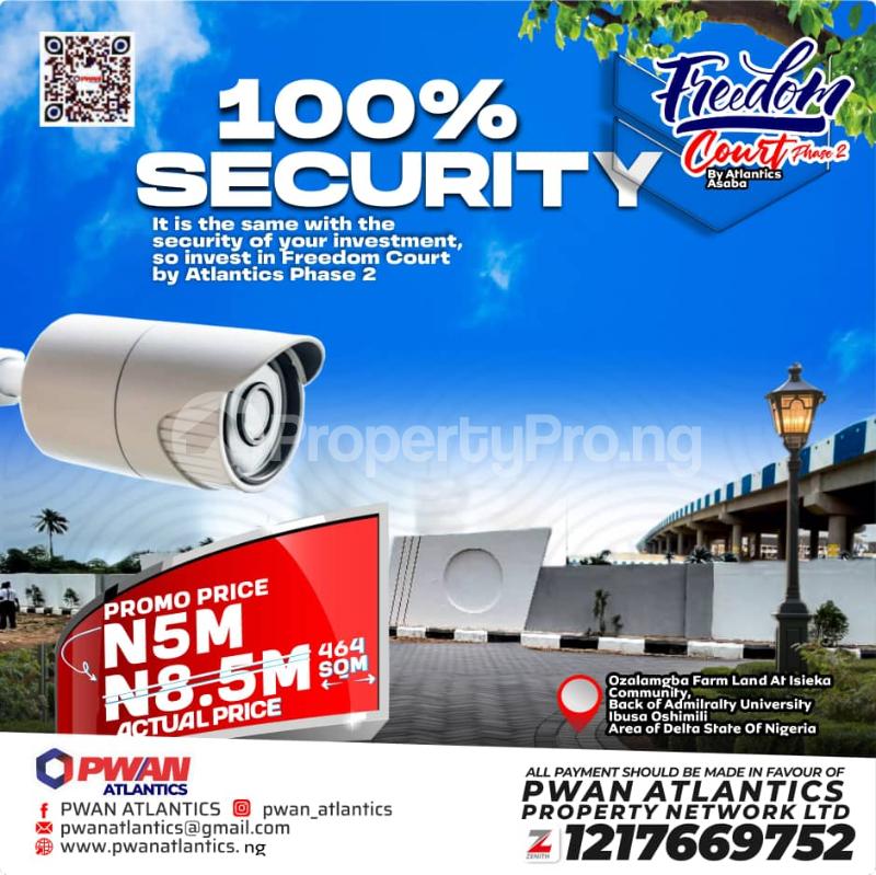 Land for sale Admiralty University Asaba Delta - 0