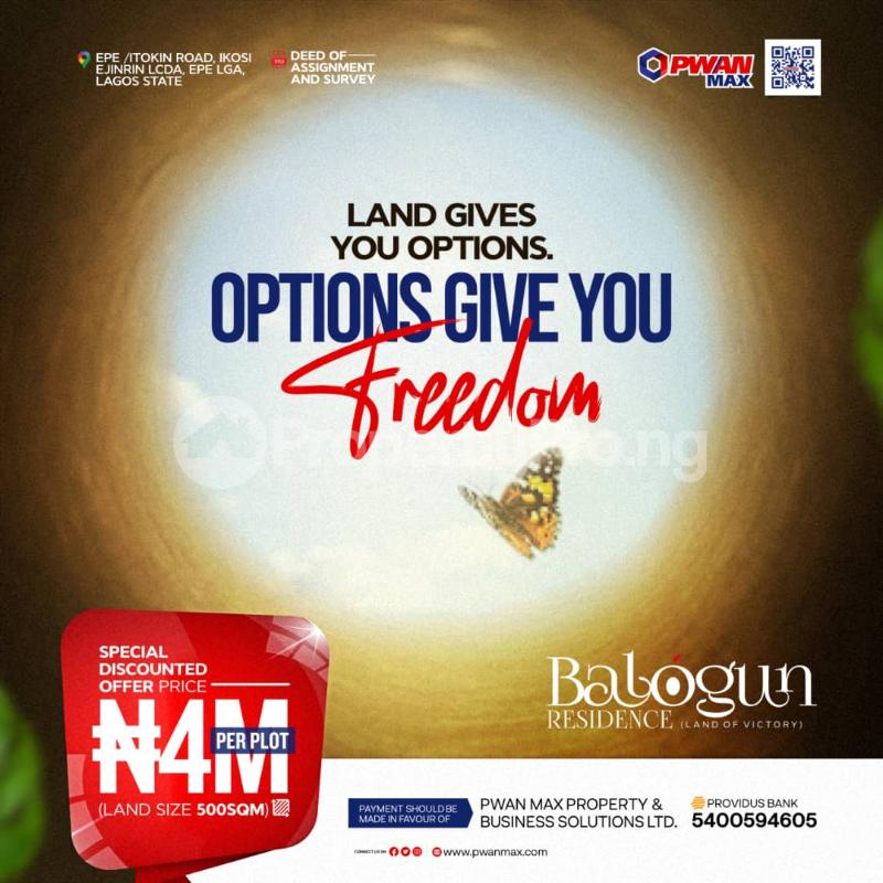 Land for sale Epe International Film City Lekki Epe International Airport Pan Atlantic University Augustine University Epe Alaro City Epe Resorts And Spa Epe Lagos