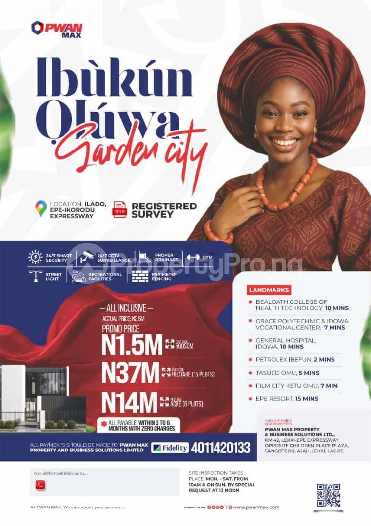 Land for sale Bealoath College Of Health Technology Grace Polytechnic & Idowa Vocational Center General Hospital Idowu Petrolex Ibefun Tasued Omu Epe Resort Film City Ketu Omu Ikorodu Lagos