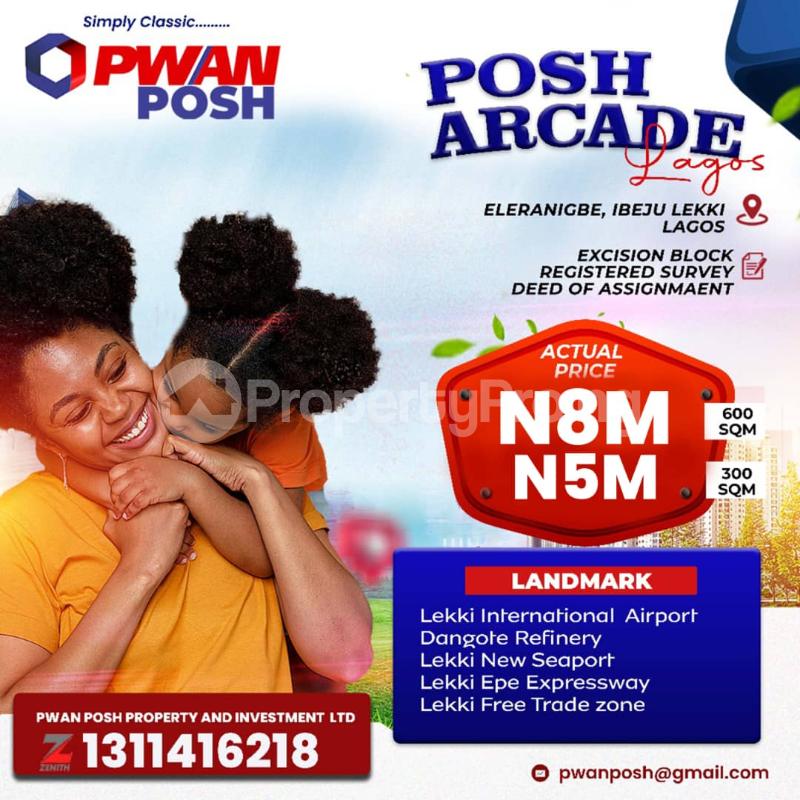 Land for sale ?international Airport ? Dangote Refinery ?deep Sea Port ?lagos Film City ?alaro City ? Ibile Apartment Ibeju-Lekki Lagos