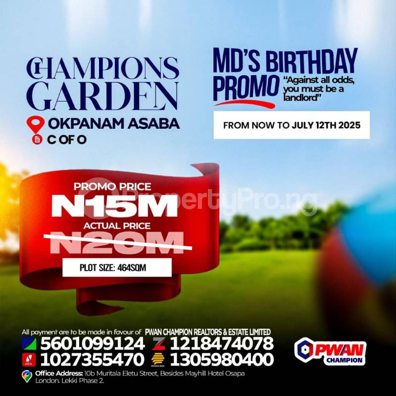 Land for sale Asaba International Airport Okpanam City Gate Wichtech Industries Okpanam Asaba Delta