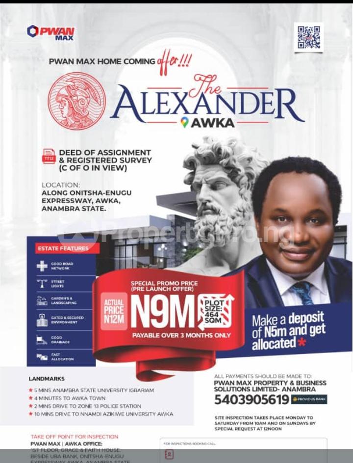 Land for sale Along Onitsha Awka North Anambra