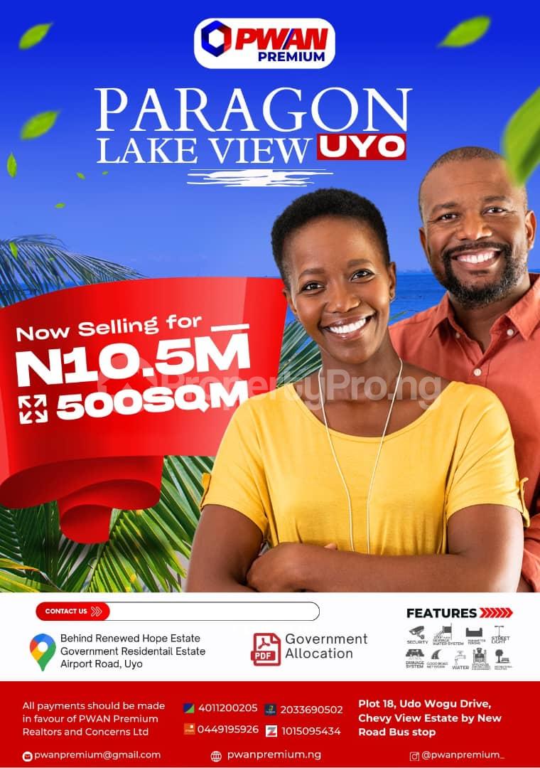 Land for sale Behind Renewed Hope Estate Government Resident Estate Airport Road. Uyo Akwa Ibom - 0