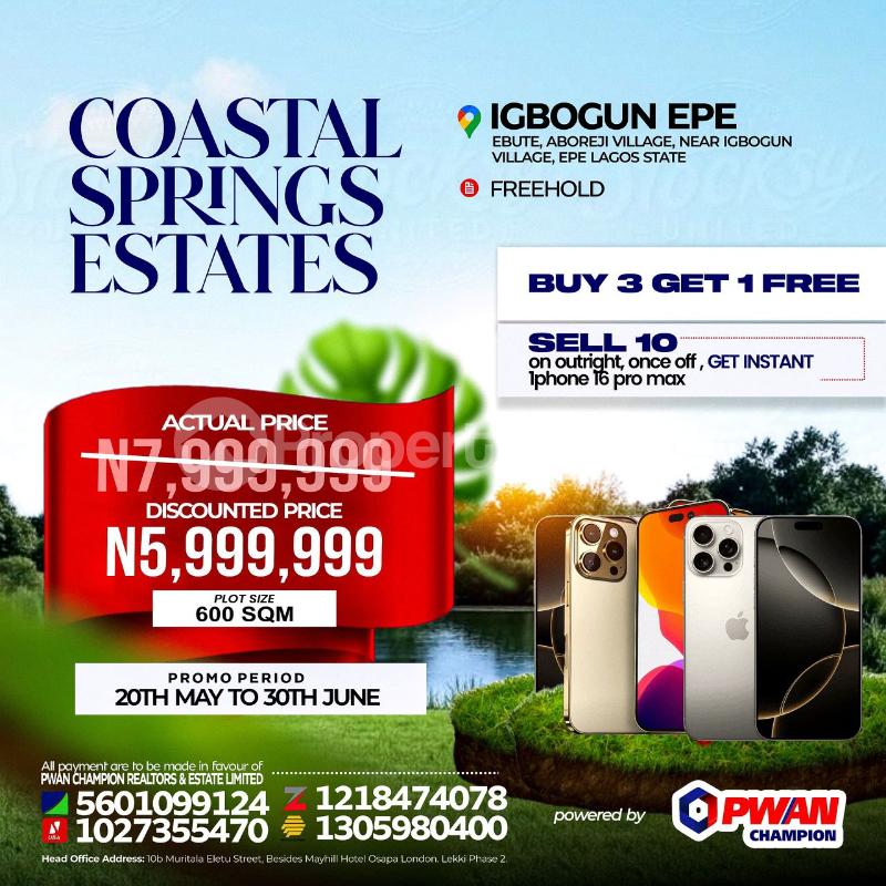 Land for sale Dangote Refinery Lekki Free Trade Zone La Campagne Tropicana Resort Kelloggs Factory Power Oil Company Dangote Jetty Lagos Seaport Epe Lagos