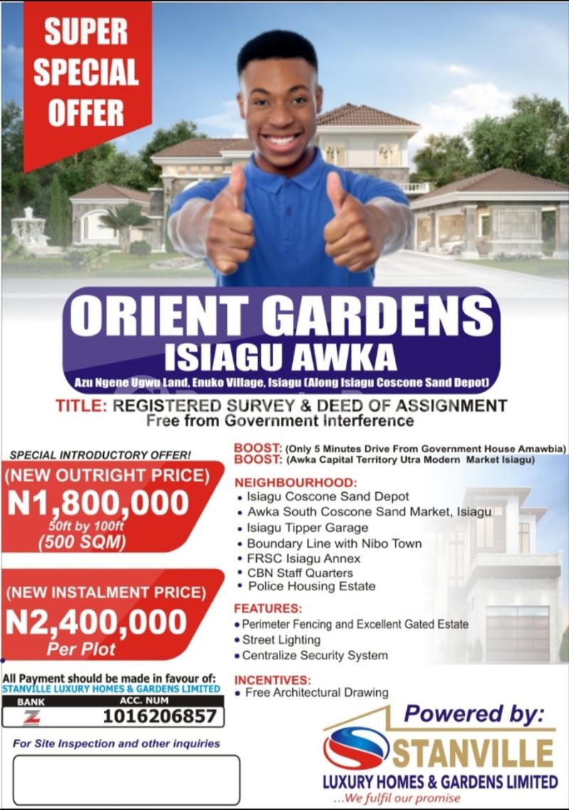 Land for sale Orient Gardens, Isiagu Awka South Anambra
