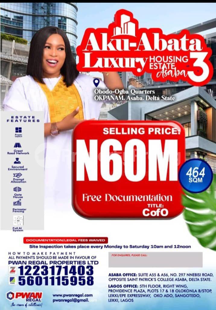 Land for sale Obodo Ogba Quarters, Okpanam, Asaba Delta