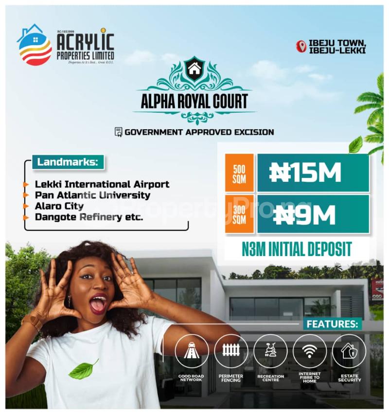Land for sale ?? Lekki International Airport ?? Pan Atlantic University ?? Alaro City ?? Dangote Refinery Etc. Ibeju-Lekki Lagos - 0