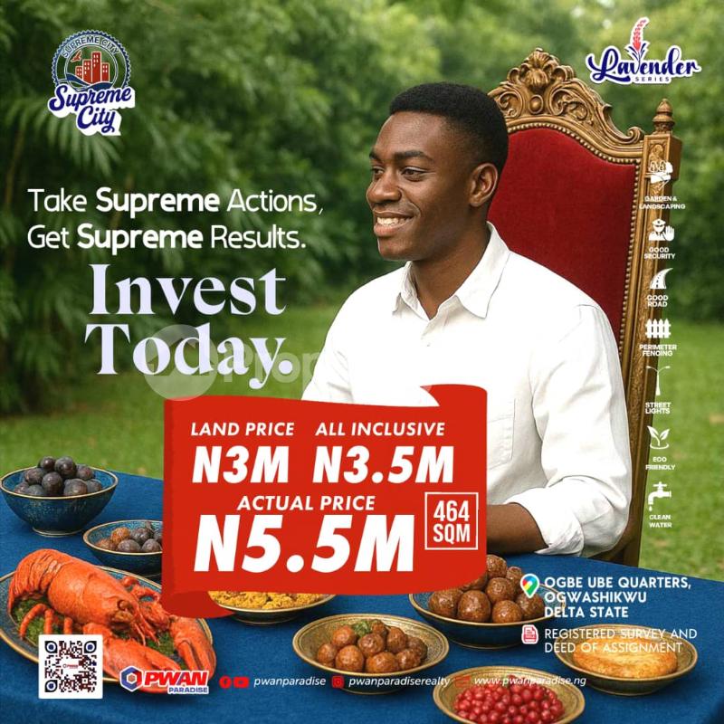 Land for sale Located *along The Express, Ogbe Ube Quarters, Ogwashiukwu, Asaba Delta - 0