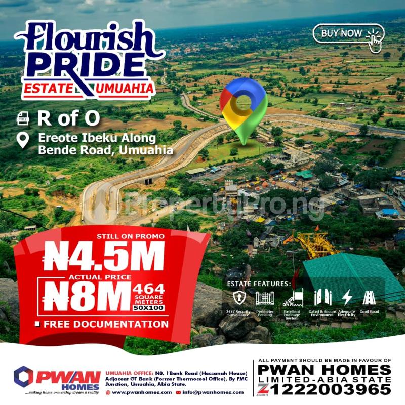 Land for sale ??directly Opposite Nigeria Cocoa Research Institute ??directly Opposite Renewed Hope Federal Housing Estate ??a Minute Drive To Regional Police College And Police Housing Estate. Umuahia South Abia