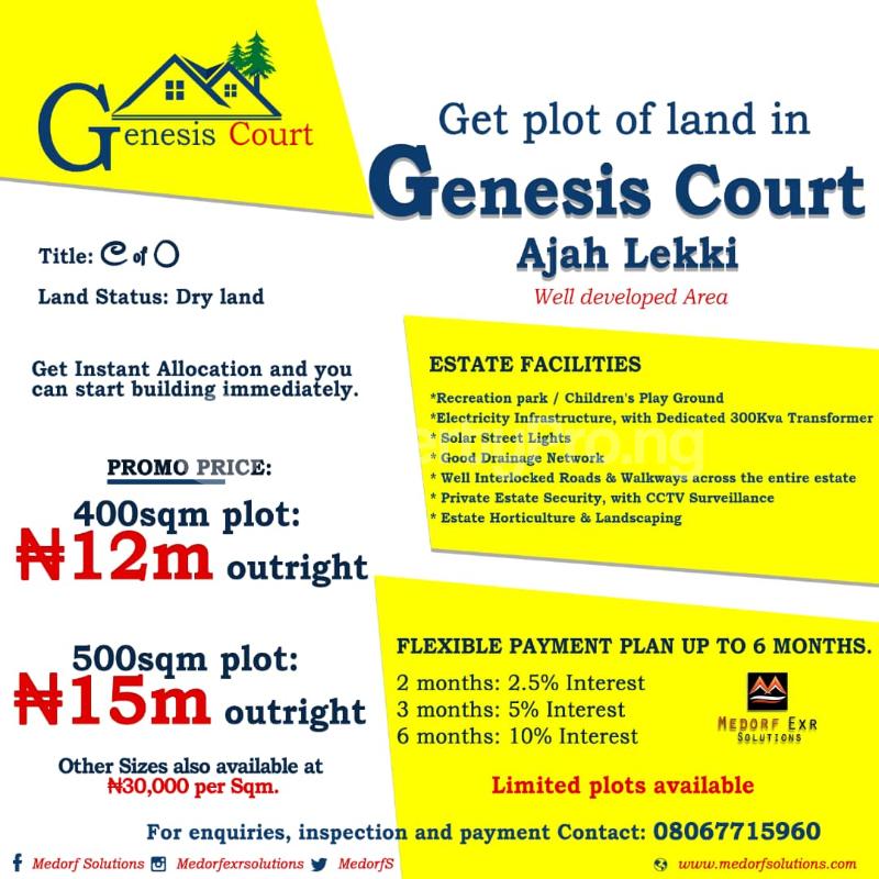 Land for sale Abijo Ajah Lagos