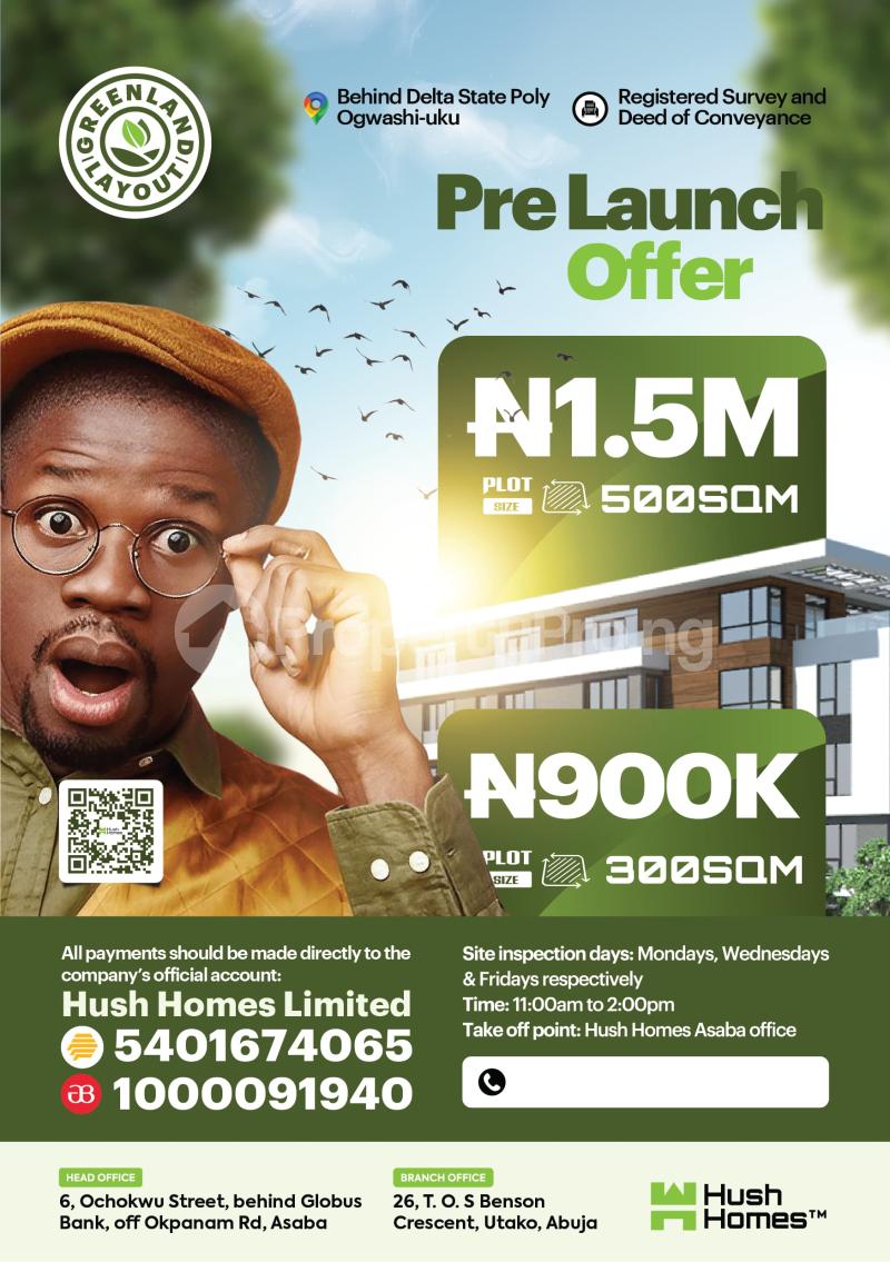 Land for sale Located Behind The Delta State Polytechnic Ogwashuku. Asaba Delta - 0