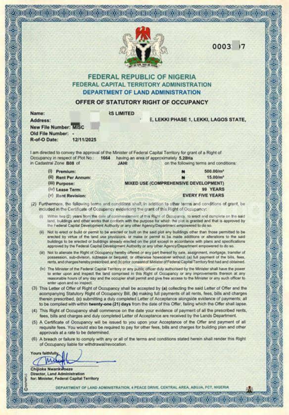 Land for sale Jahi Abuja
