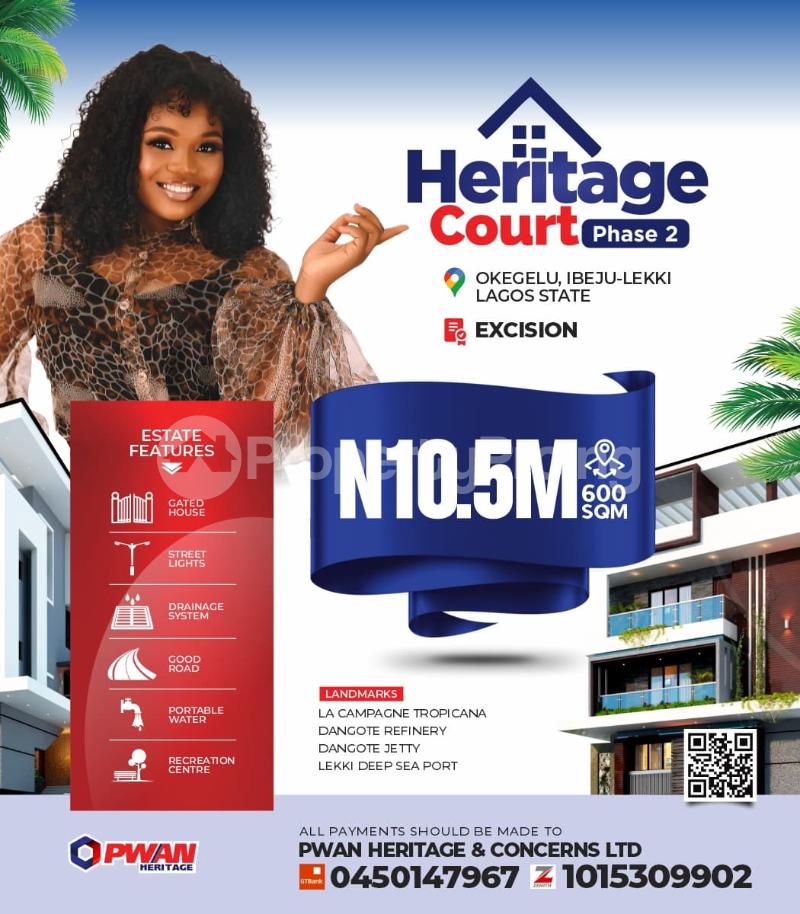 Land for sale ?? 10 Minutes Drive From The Iconic Dangote Refinery ?? One Minute Drive From The Major Road  Ibeju-Lekki Lagos - 0
