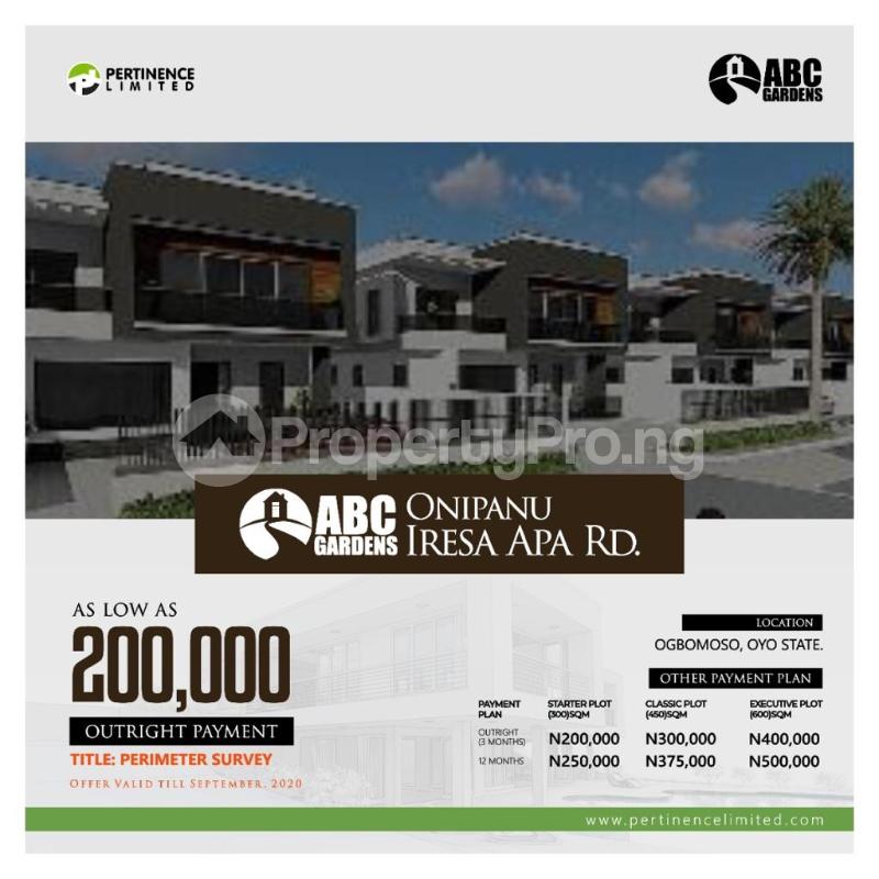 Land for sale Onipanu Iresa Apa Road Ogbomosho Oyo