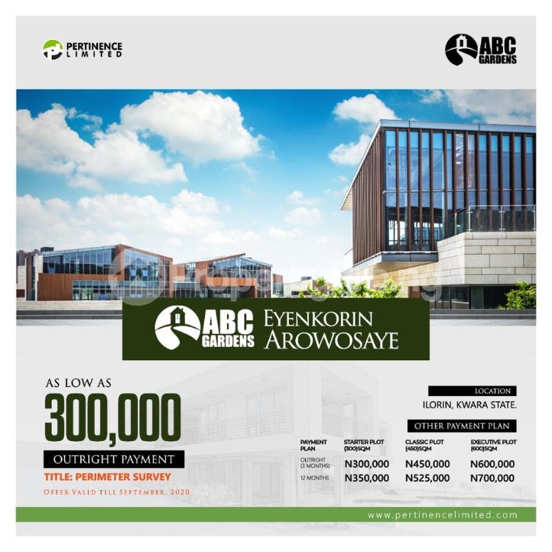 Land for sale Arowosaye, Eyenkorin Ilorin Kwara