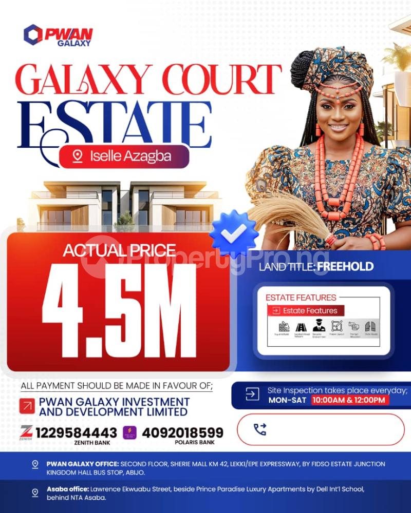 Land for sale Isselle Azagba, Asaba Delta