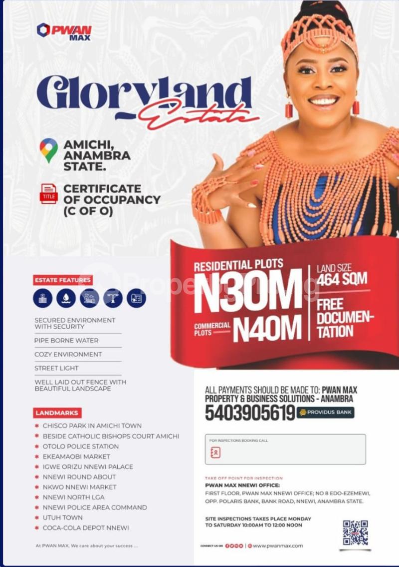 Land for sale Chisco Park In Amichi Town Beside Catholic Bishops Court Amichi Otolo Police Station Nnewi Round About Coca Cola Depot Nnewi Utuh Town Anambra Anambra