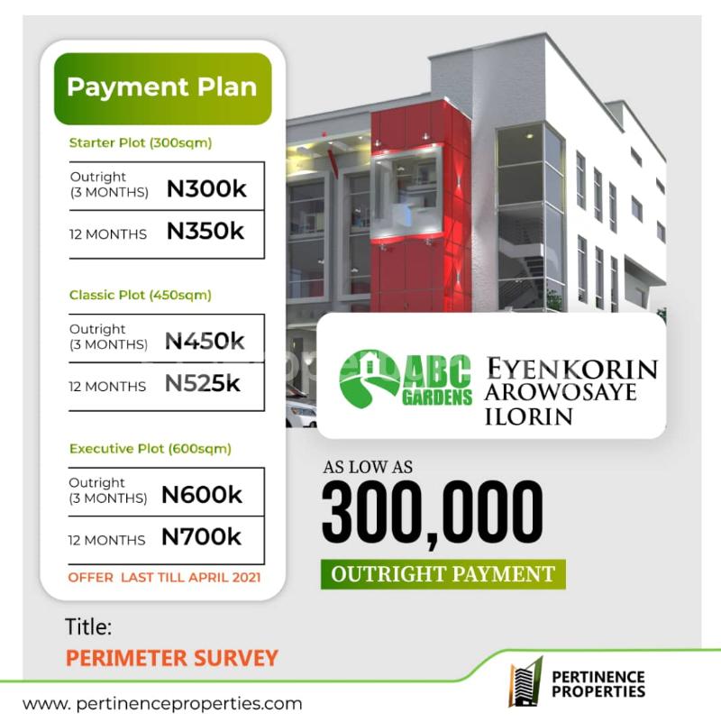 Land for sale Abc Gardens Eyenkorin Arowosaye Ilorin Ilorin Kwara