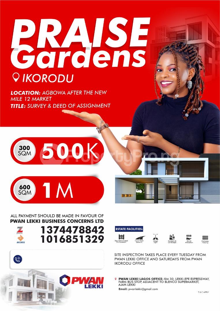 Land for sale Praise Garden Ikorodu Ikorodu Lagos