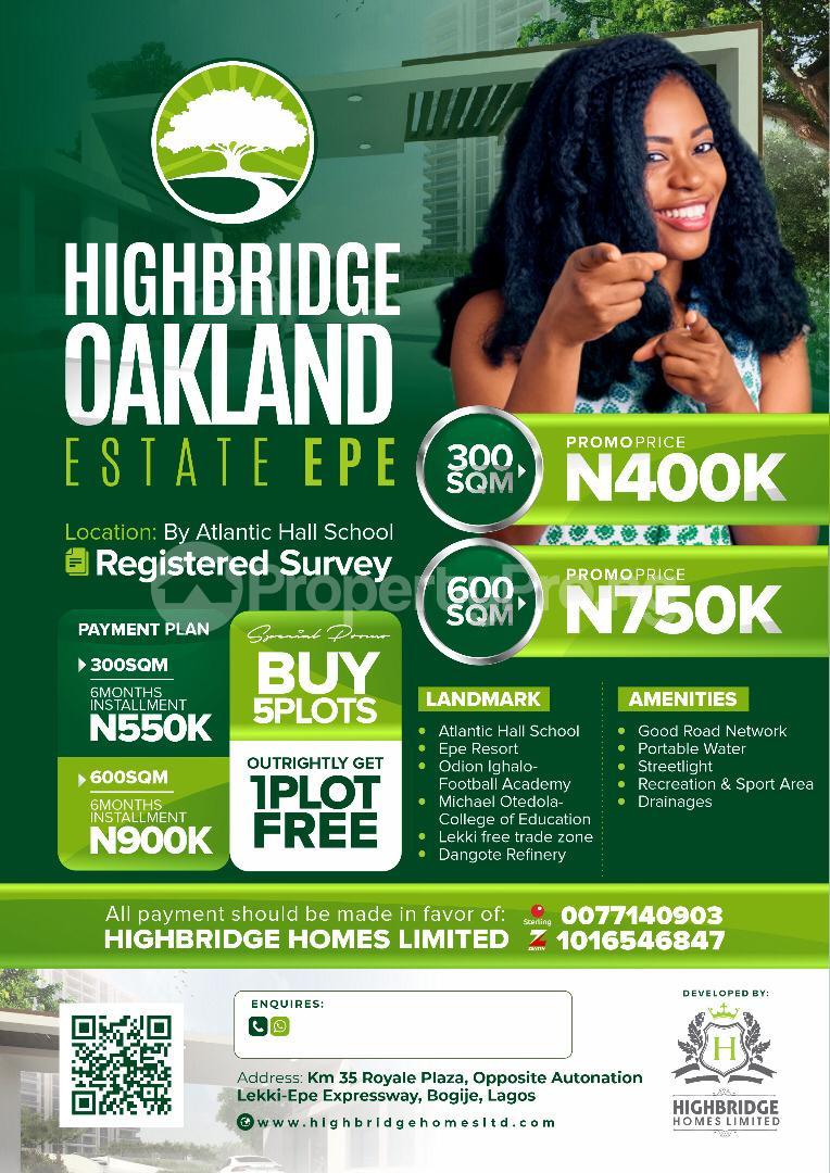 Land for sale Highbridge Oakland Estate By Atlantic Hall School Epe Epe Road Epe Lagos - 0