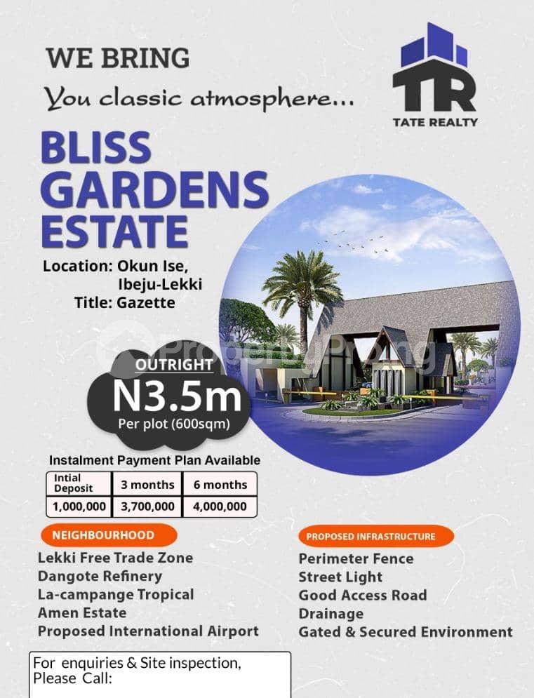 Land for sale Bliss Garden Estate, Okun Ise Town Ibeju Lekki Ise town Ibeju-Lekki Lagos