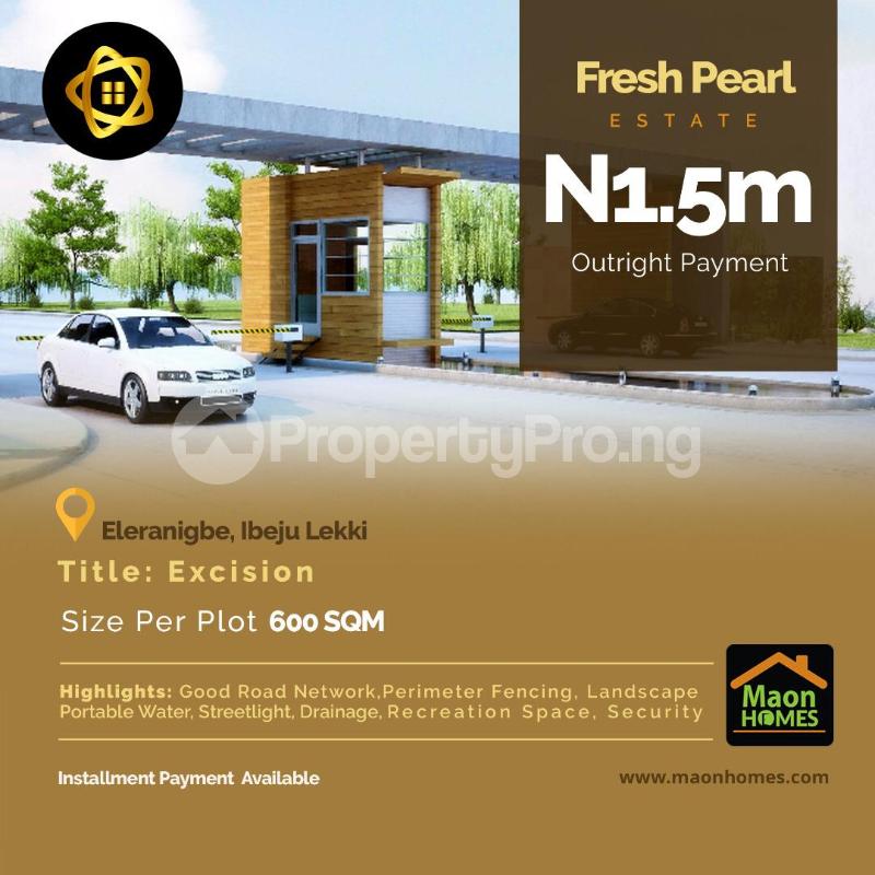 Land for sale Fresh Pearl Estate... Eleranigbe Ibeju-Lekki Lagos