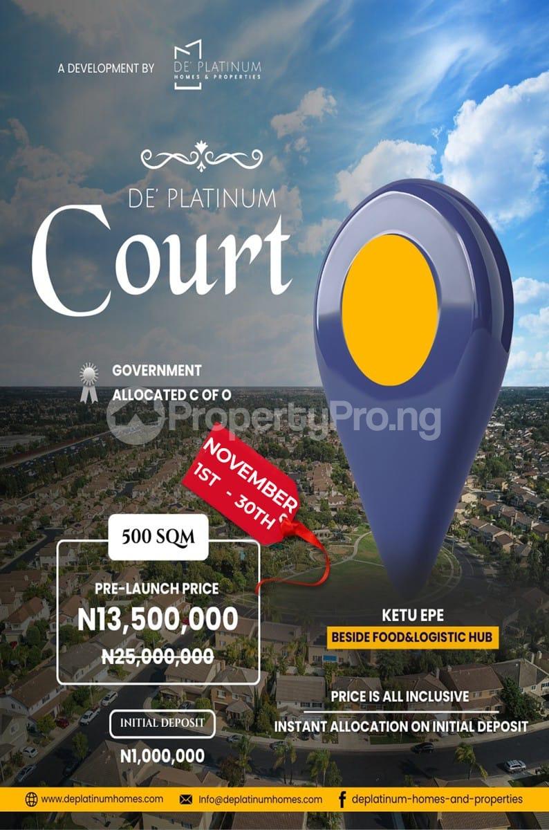 Land for sale Ketu Epe | Depalms Estate | Lagos Epe Campus Ketu Lagos