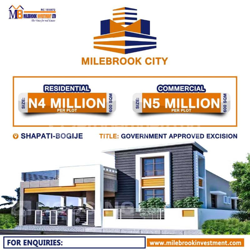 Land for sale Milebrook City Bogije Ajah Lagos. Off Lekki-Epe Expressway Ajah Lagos