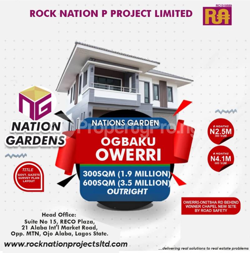 Land for sale Nation Garden Owerri Imo - 0